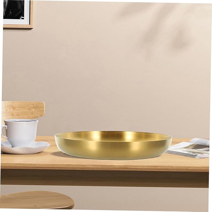 Cabilock Stainless Steel Serving Tray Large Steel Tray Steak Plate Sizzle Platter Food Serving Plate