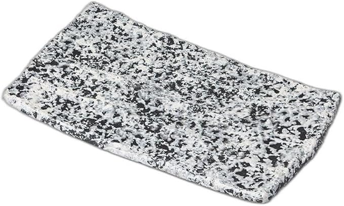 White Tataki Horigome Rectangular Plate, Small, 9.8 x 5.7 x 0.6 inches (25 x 14.5 x 1.5 cm) | Appetizer Plate, Setomonohonpo