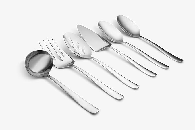 Cambridge Silversmiths Bourne Mirror Oversized 6 Piece Serving Set, Silver