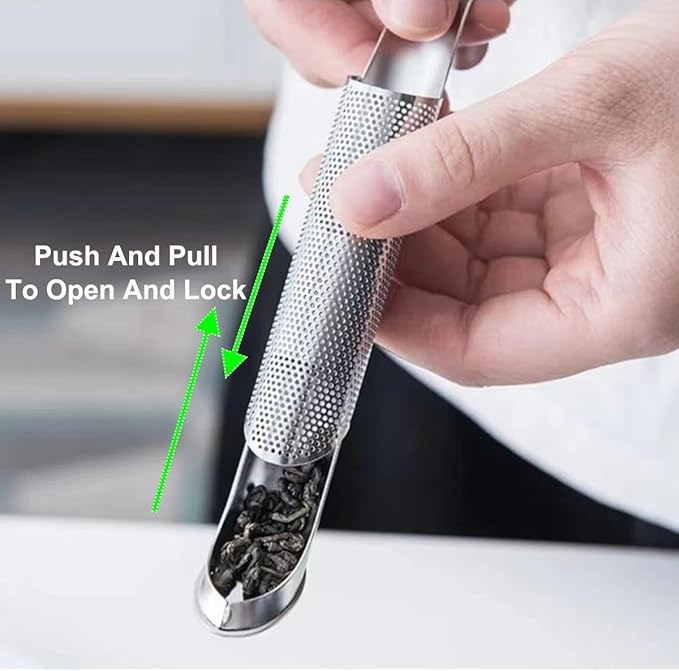 Stainless Steel Tea Strainers,Long-handle Tea Filter Infuser,Reusable Tea Steeper for Loose Leaf Tea Herbs Spice