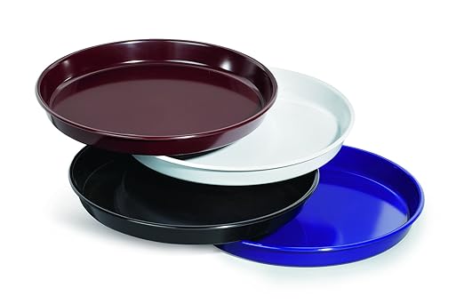 G.E.T. ST-13-1-BK Round Beer Serving Tray, 13", Black (Set of 12)