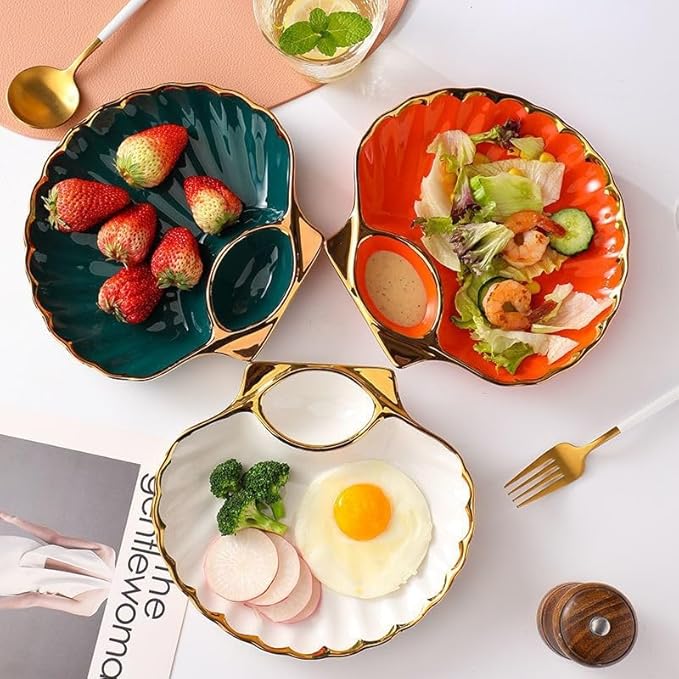 Multi Purpose Appetizer Ceramic Tray Vinegar Bowl Elegant Sushi Cookie Serving Dishes Dipping Sauce Plate for Dumplings French Fries Snacks Homes Restaurants Design Sense Souvenirs