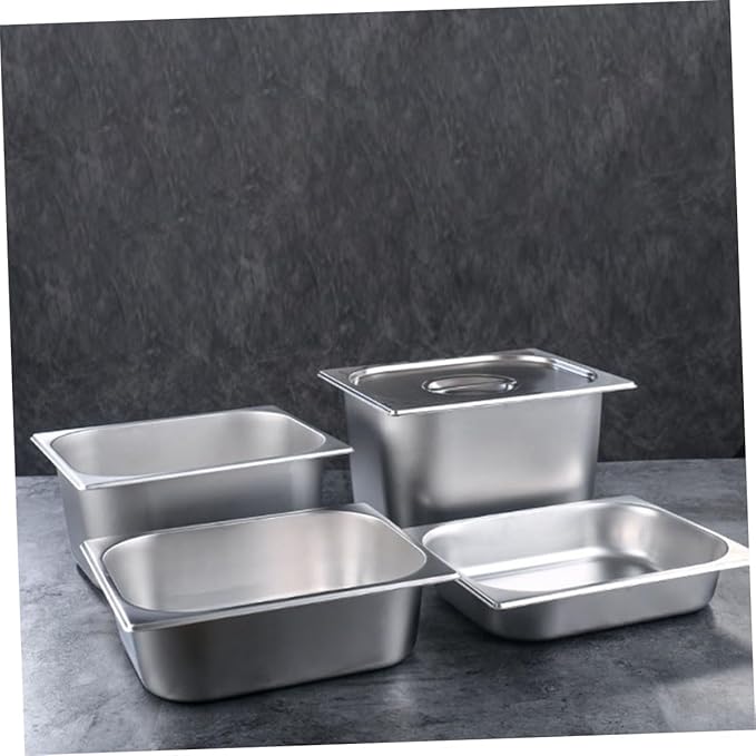 Happyyami Stainless Steel Buffet Dishes Container Warming Tray Food Holder Tray Serving Plate