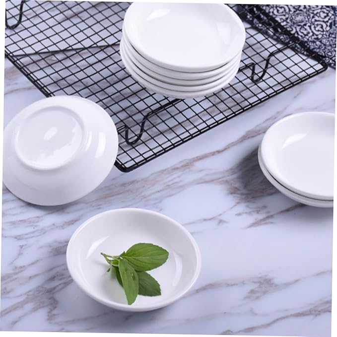 6pcs Ceramic Dipping Plates for Sauces Condiments and Appetizers Snack Dishes for Home Restaurants and Picnics Simple Design for Table Decoration