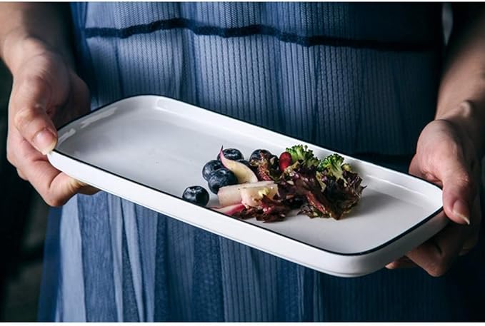 Beautiful Appetizer Plate Ceramic Snack Plate Accessory Snack Plate Fruit Plate Pastry Nut Plate Snack Flat Plate Tableware/OneColor/a
