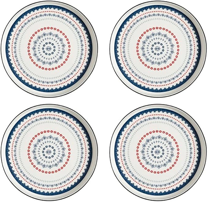 HEXEH Salad Plate Set of 4 Ceramic Sauce Dish Soy Sauce Dipping Plates Snack Sushi Fruit Appetizer Plates Side Dishes 4.33inches Plastic Plate (Color : Blue 1)