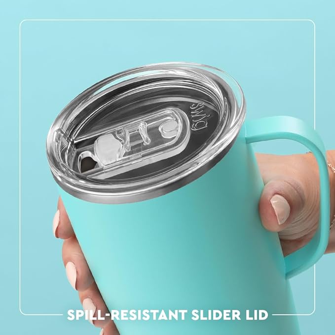 Swig Life 22oz Travel Mug, Insulated Tumbler with Handle and Lid, Cup Holder Friendly, Dishwasher Safe, Stainless Steel, Travel Coffee Cup, Insulated Mug with Lid (Dreamsicle)