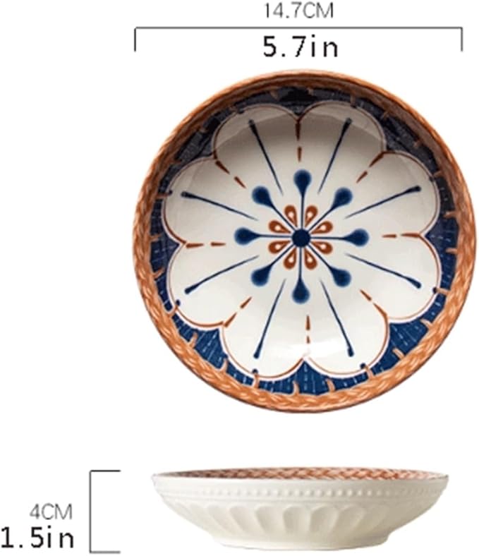 Snack Plate Round Soy Sauce Dipping Bowl Snack Plate Ceramic Side Dish Plate Snack Sushi Ketchup Condiment Appetizer Dessert Plate Snack Tray
