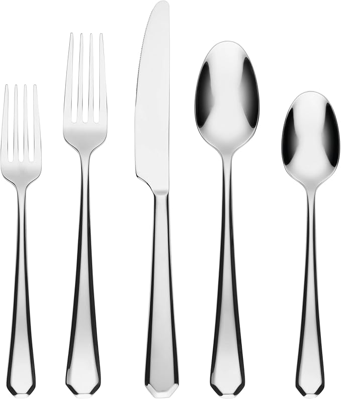 Cambridge 353520DS Geo Mirror 20-Piece Flatware Set