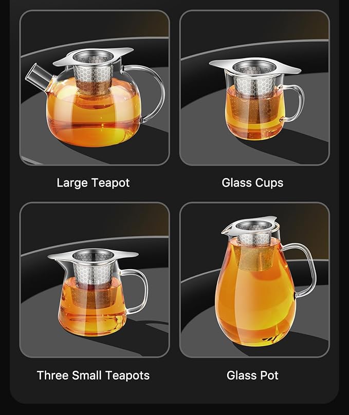 2 Pack Stainless Steel Tea Infuser, SUS 316 Grade Strainers Fine Mesh, Hexagonal Mesh Pattern With Wide Rim Loose Leaf Tea Steeper