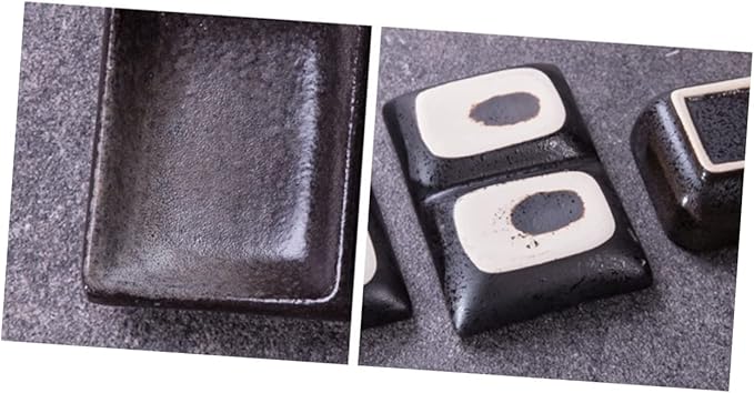 2pcs Ceramic Sauce Dishes Square Flavor Dish Versatile Condiment Bowls for Dipping Sauce Appetizer Plates for Home and Restaurant Use