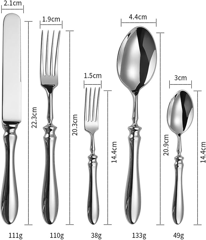 84-pcs Silverware Set with Shell-shaped spoons Cutlery Flatware for 14 Utensils 18/10 Stainless Steel Flatware Sets Utensil Premium Spoons Knife Fork for Kitchen Restaurant Banquet Wedding Christmas