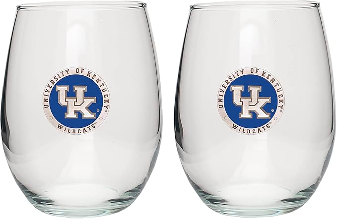 Heritage Pewter Kentucky Stemless Glass Goblets – Set of 2 | 15 OZ Goblet Wine Glasses | Expertly Crafted Pewter Glass