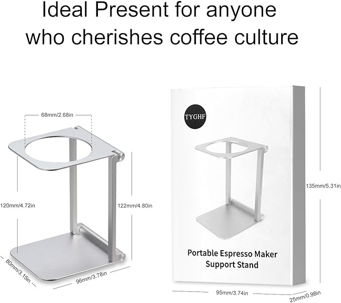 Pour over Dripper Stand,Portable & Foldable Espresso Machine Stand,Office coffee stand with base,Suitable for office,home,camping