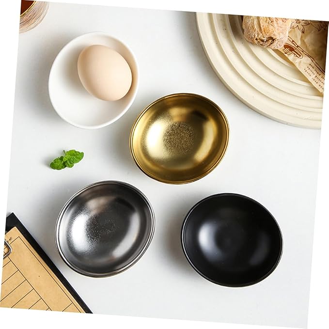 Cabilock Egg Shaped Sauce Dishes Pack Seasoning Plate Vinegar Dish Appetizer Plate Health-conscious