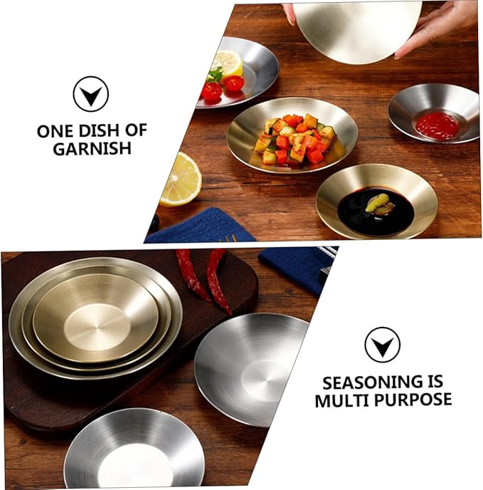 GLEAVI 2pcs Sauce Dish Appetizer Serving Plates for Dipping Sauces Seasonings and Dressings Easy to Clean for Entertaining and Housewarming