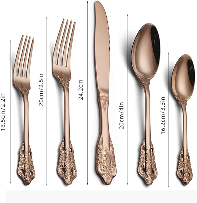 30-piece Silverware Set, Stainless Steel Cooking Flatware Serving Set, Flatware Cutlery Set For Home Kitchen Restaurant Hotel, Tableware Set Service for 6, Dishwasher Safe