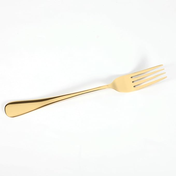 24-Piece Gold Flatware Set - Stainless Steel Cutlery with Luxurious Finish