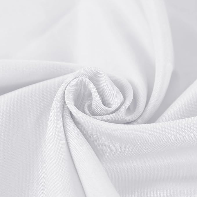 6 Pack White Tablecloth 90 x 156 Inch Table Cloth for 8 Foot Rectangle Tables, Wrinkle Resistant Washable Polyester Fabric Table Covers for Party, Wedding,Dining,and Banquet