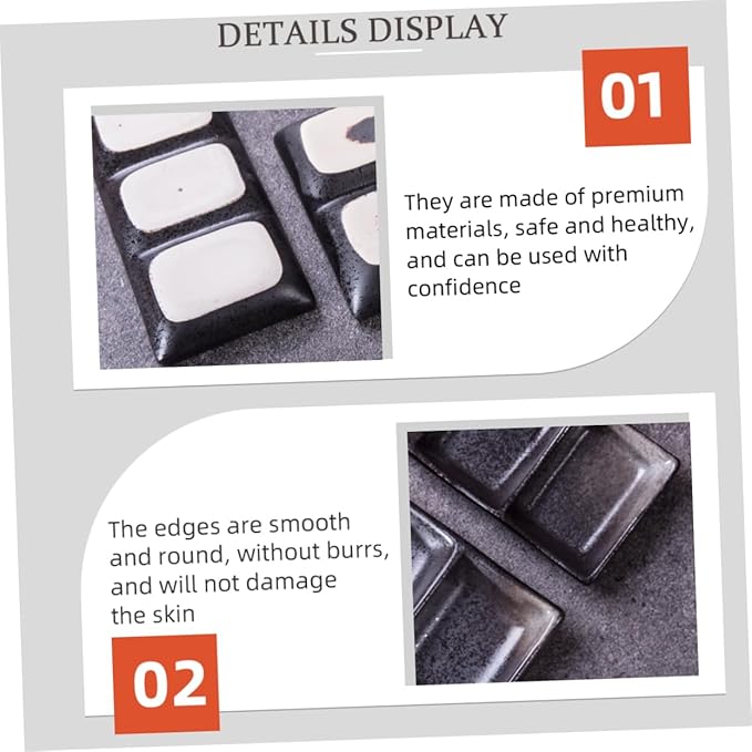 PRETYZOOM Ceramic Sauce Dish Retro Square Multi-Grid Appetizer Plate Kitchen Condiment Dish for Dipping Microwave Safe for Home Use