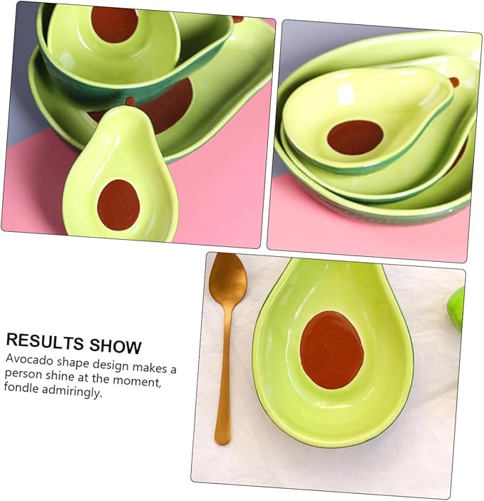 1pc Avocado Shape Ceramic Plate Medium Appetizer and Dessert Dish for Fruits and Snacks for Parties Family Gatherings and Restaurants