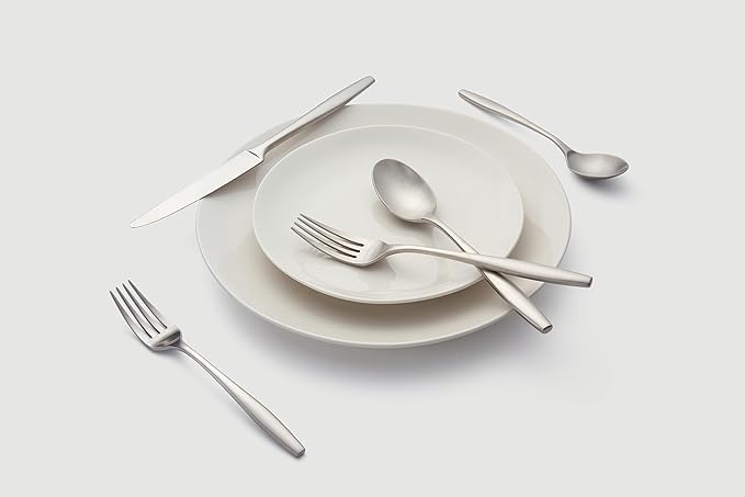 Cambridge Silversmiths Katerina Satin 20-Piece Flatware Set, Service for 4,Silver