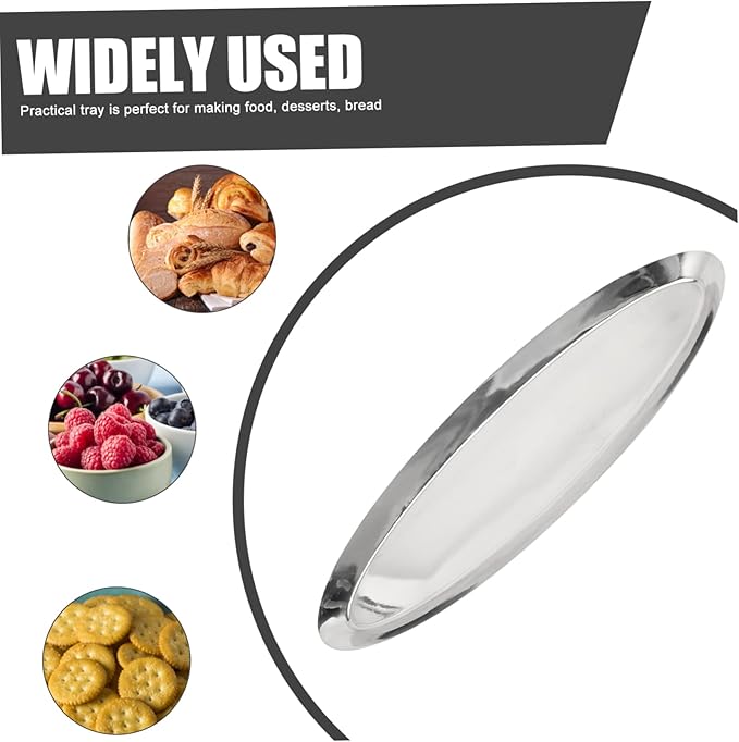 GLEAVI Stainless Steel Food Display Tray Creative Snack Serving Platter for Parties Weddings and Events Metal Towel Tray Easy to Clean