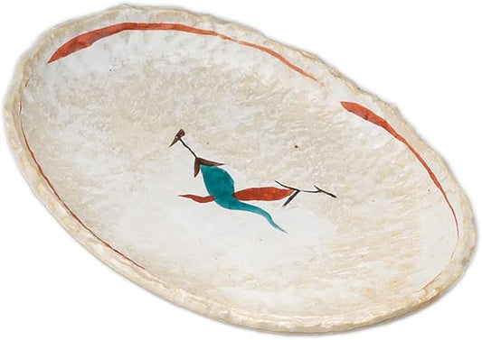 Powdered Red Pepper Appetizer Plate, 7.7 x 4.1 x 1.0 inches (19.5 x 10.5 x 2.5 cm),