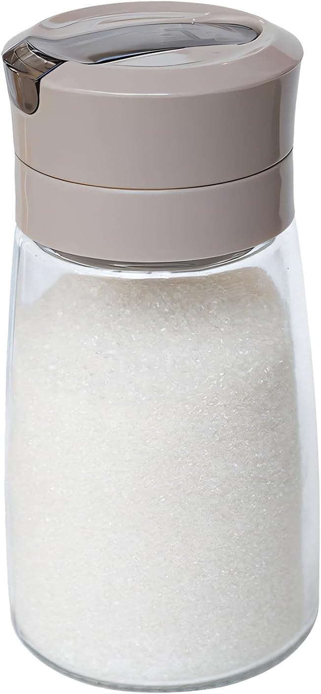 Sugar Dispenser and Container with Pour Spout - Leak-Proof & Clump-Free Sugar Jar for Coffee Bar, Kitchen, Restaurant - 9oz Countertop Organizer