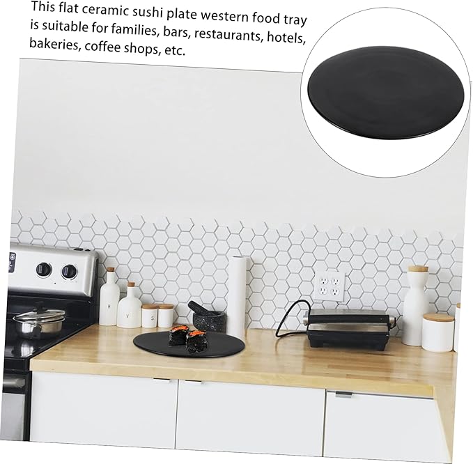 1pc Ceramic Snack Plate Elegant Food Serving Tray for Sushi Desserts Appetizers for Home Parties Gatherings Easy to Clean Safe Material