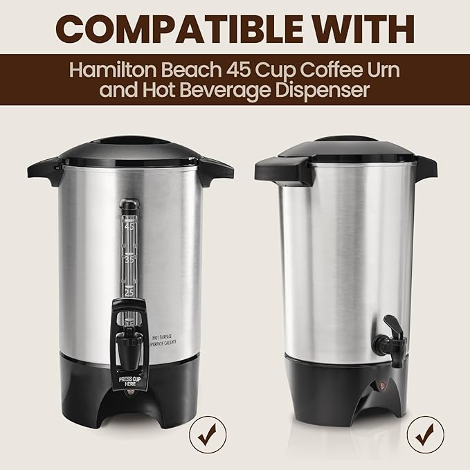 120PCS Coffee Paper Filters for Hamilton Beach 45 Cup Coffee Urn and Hot Beverage Dispenser, Disposable Coffee Filters