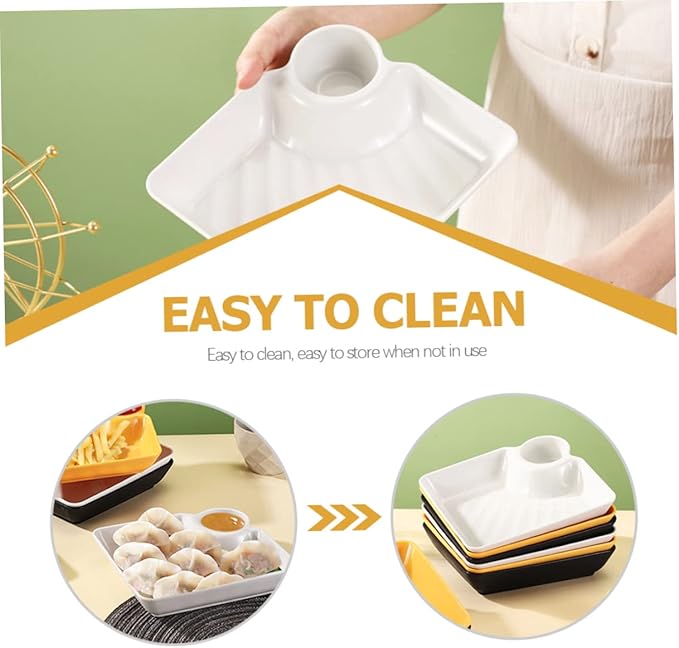 PRETYZOOM 3Pcs Square Food Serving Trays Versatile Sushi and Appetizer Trays for Home Restaurant and Cafeteria Use