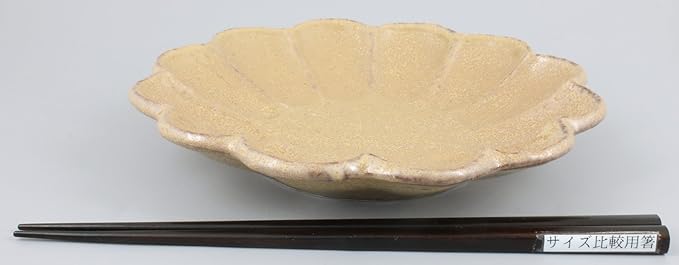 Mino Ware 555-0016 Kaneko Komohei Linka Plate, Medium Plate, Tea, Kneeling Flowers, Diameter Approx. 6.7 inches (17 cm), Microwave and Dishwasher Safe, Made in Japan