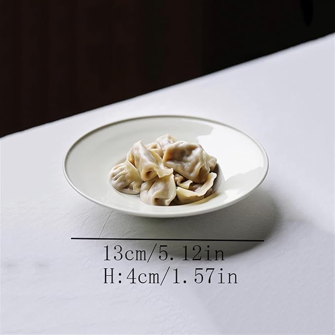 SONGCHAO Party Supplies Dinner Plate Ceramic Tableware Home Kitchen Restaurant Breakfast Plate Fruit Plate Salad Plate Dessert Plate Party Plates (Color : A, Size : Small)