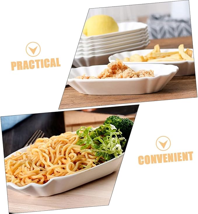 2-piece Snack Plates Set Dessert Plates for Appetizers Salad Bowl Multi-function Fruit Serving Trays