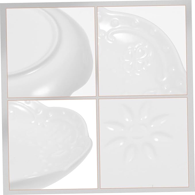 ABOOFAN 2pcs Soy Sauce Plate Ceramic Plates for Appetizers for Dipping Serving Oil and Salad Dressing