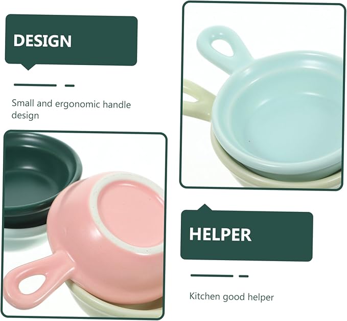GLEAVI 4pcs Creative Ceramic Sauce Dishes Japanese Style Snack Holders for Condiments Versatile Appetizer Plates Matte Colors
