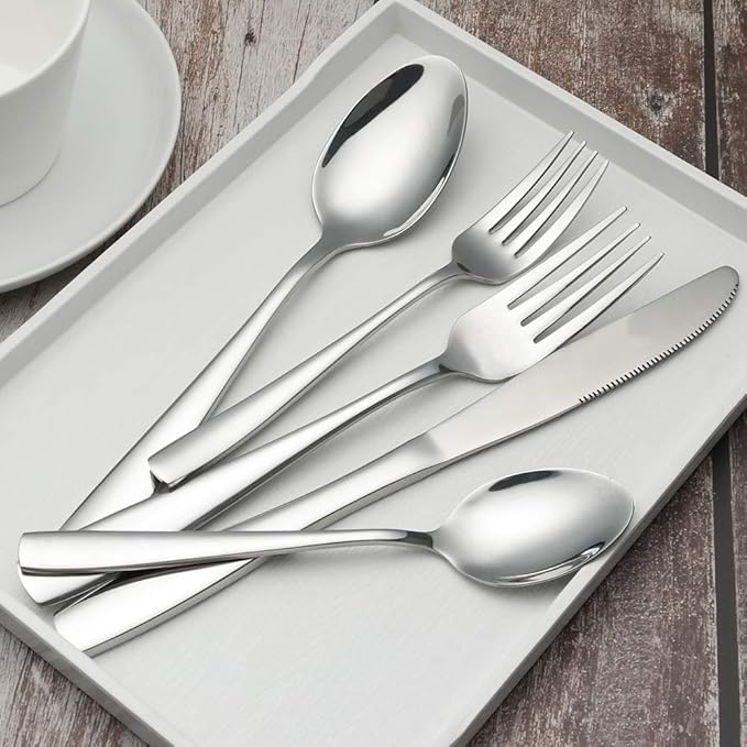 Asking 30-Pieces Stainless Steel Silverware Set, Service for 6