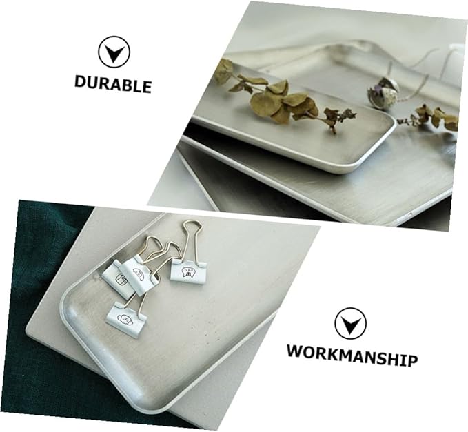 Vintage Aluminum Serving Tray Small Silver Decorative Food Plate for Kitchen Party Dessert Display and Storage Retro Style Buffet and Cafe Use