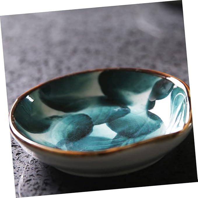 STOBAZA 2pcs Hand-painted Ceramic Plates Snack Serving Bowl Boys and Girls Decorative Trays for Home Restaurant