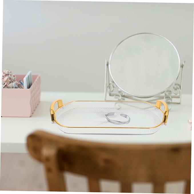 Storage Plate Makeup Box Rectangle Fruit Serving Tray Dessert Serving Tray Handles