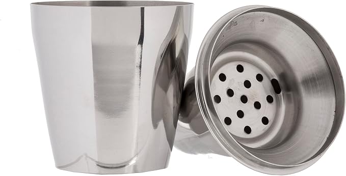 TableCraft 3-Piece Stainless Steel Cocktail Shaker, 8-Ounce