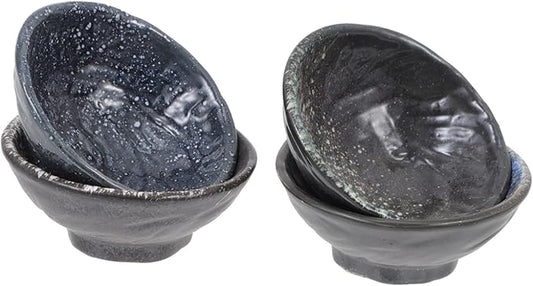 ABOOFAN 4pcs Ceramic Seasoning Dishes Small Sauce Holders for Dipping Appetizer Plates for Sushi and Desserts Kitchen Utensils