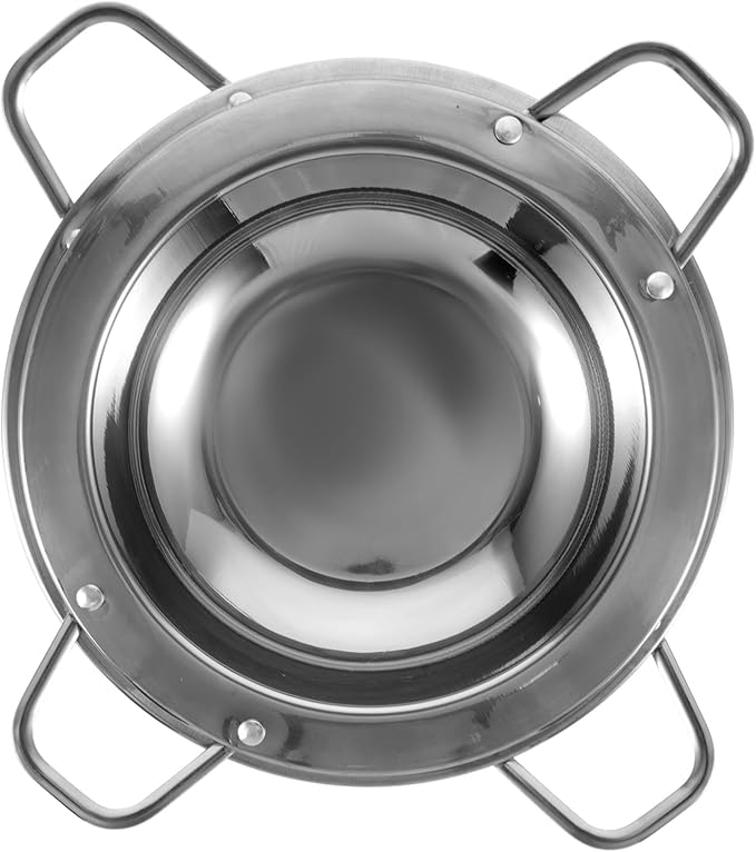 2pcs Stainless Steel Snack Plates Round Plate Handles for Hotel Serving Trays