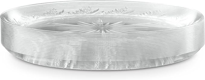 PLASTICPRO Premium Heavy Weight Crystal Clear Disposable Hard Plastic Plate (240, 10'' Inch Plates)