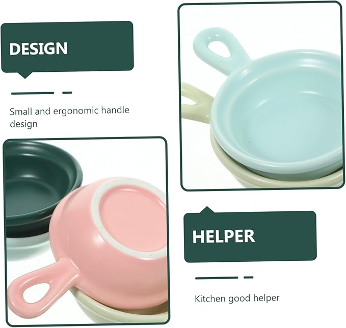 PRETYZOOM Ceramic Plates 4pcs Japanese Style Dessert Holders for Snacks Sauce Serving