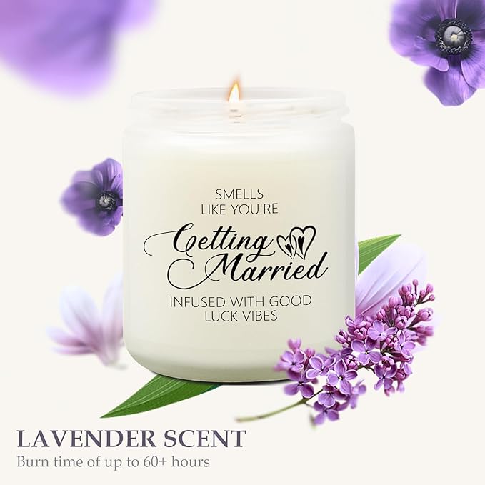 Wedding Gifts, Getting Married Candle, Mr and Mrs Gift, Engagement Gifts for Women Couples, Bridal Shower Gift for Bride Groom, Bride to Be, Smells Like You are Getting Married