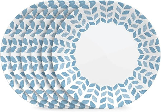 Corelle Global Collection Vitrelle 6-Piece Dinner Plate Set, Triple Layer Recycled Glass, Lightweight Eco-Friendly Round 10-1/4-Inch Plates Set, Northern Pines