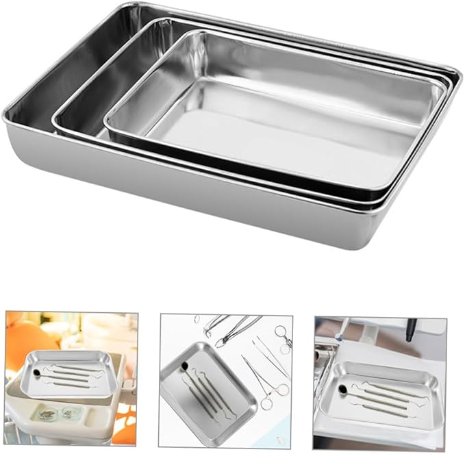 IMIKEYA 3pcs Serving Tray Multi-functional Kitchen Storage Trays for Organizing Desserts Dishes Smooth for Home Restaurant Use