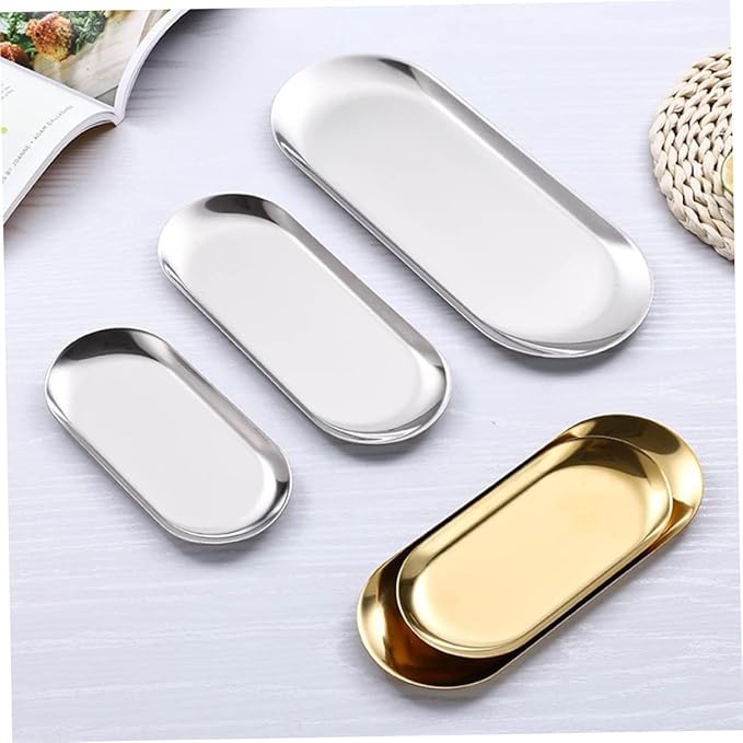 Garneck 2pcs Storage Tray Decorative Serving Plate for Desserts and Fruits for Parties Weddings and Hotel Displays